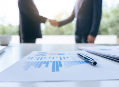 two men shaking hands